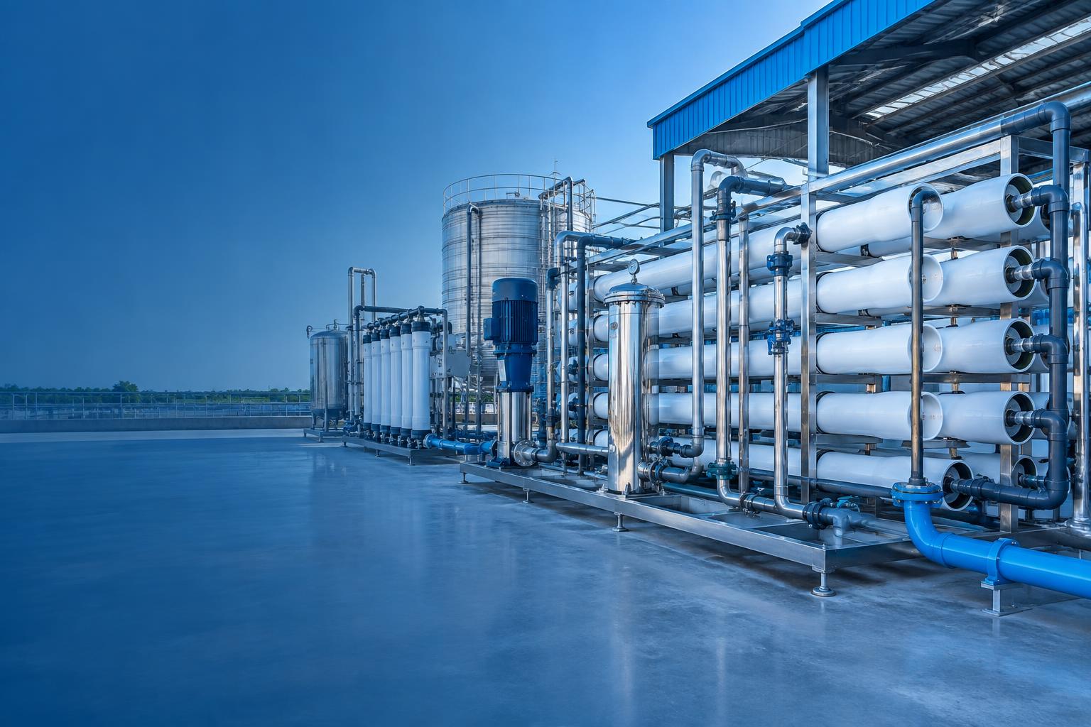 Modern reverse osmosis water treatment plant